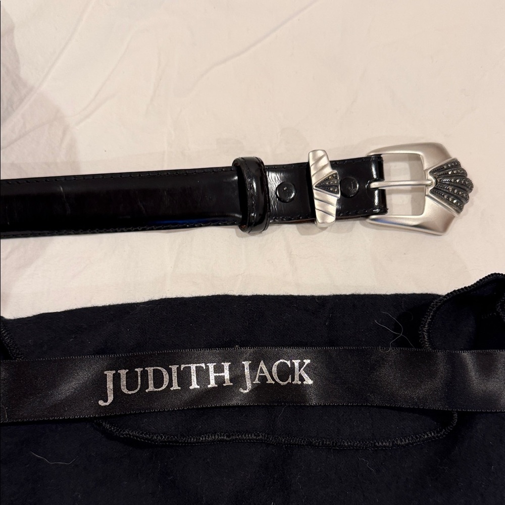 Judith Jack Black Belt with Silver Accents